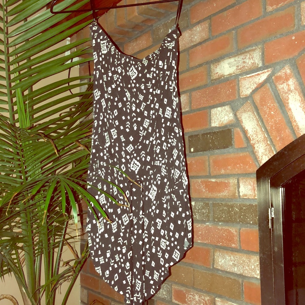 Forever21 Black Tribal Print Romper